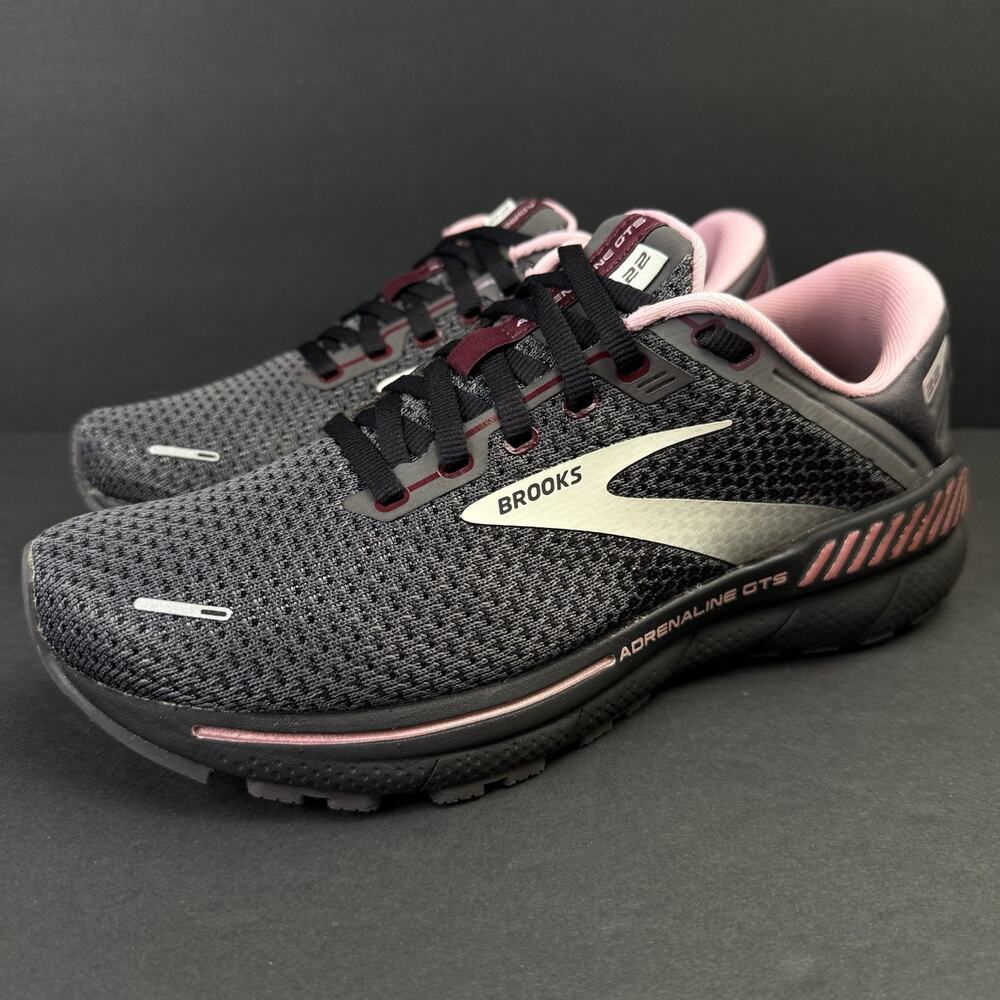 Brooks Adrenaline GTS 22 Women’s 8 Wide Running Shoes Pearl Black 1203531D015